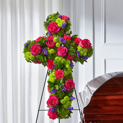 Tribute Rose Floral Cross – FRIEND'S FLOWERS, Los Angeles CA