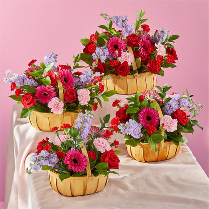Pink Picnic Basket – FRIEND'S FLOWERS, Los Angeles CA