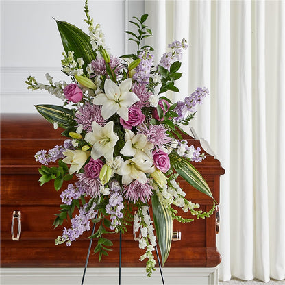 Grateful Hearts Standing Spray – FRIEND'S FLOWERS, Los Angeles CA