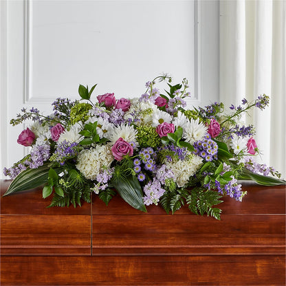 Meadows of Serenity Casket Spray – FRIEND'S FLOWERS, Los Angeles CA