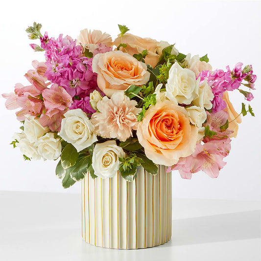Paradise Bouquet with Ivory Vase – FRIEND'S FLOWERS, Los Angeles CA