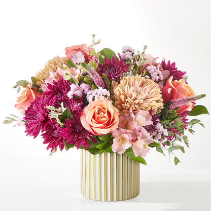 Berry Cobbler Bouquet with Ivory Vase – FRIEND'S FLOWERS, Los Angeles CA