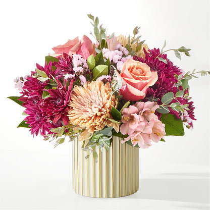 Berry Cobbler Bouquet with Ivory Vase – FRIEND'S FLOWERS, Los Angeles CA