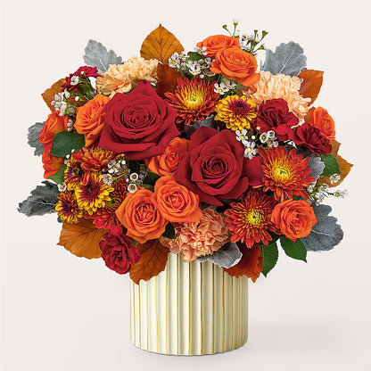 Merlot Bouquet with Ivory Vase – FRIEND'S FLOWERS, Los Angeles CA