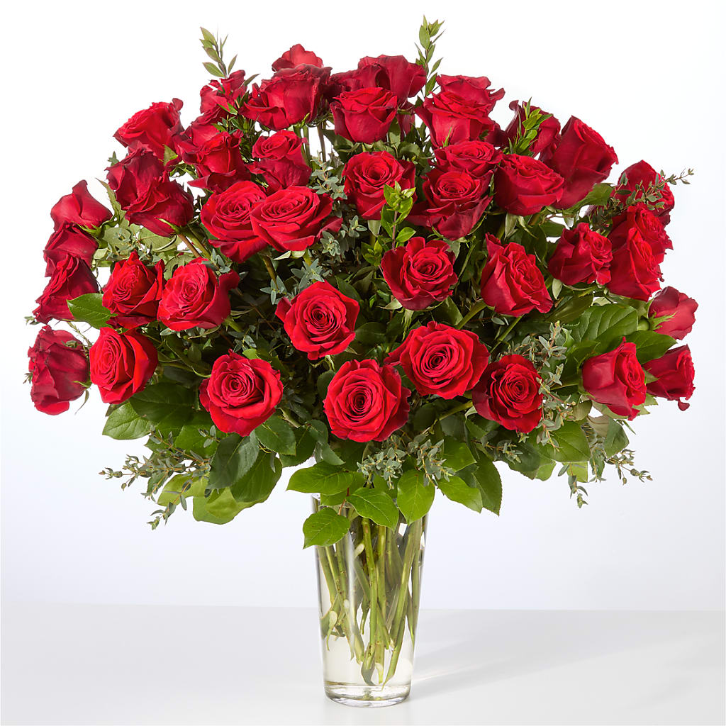 Forever Yours Fifty Stem Red Rose Bouquet – FRIEND'S FLOWERS, Los Angeles CA