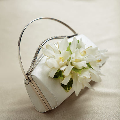 White Purse Decor – FRIEND'S FLOWERS, Los Angeles CA